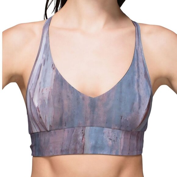 Lululemon Retreat Bra Mini Hazy Horizon Storm Bark Berry/Black Reversible Size 8 - Picture 5 of 9